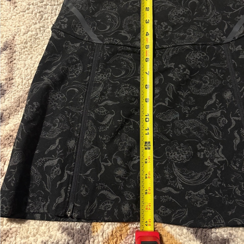 Title Nine Black Floral Mini Skirt
